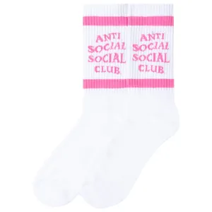 Anti Social Social Club Down The Tube Socks Pink/White